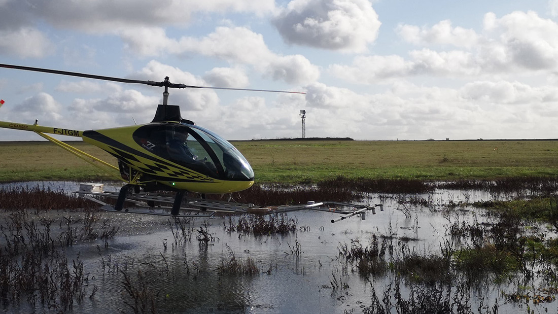 Helicopter uxo survey in france near orleans